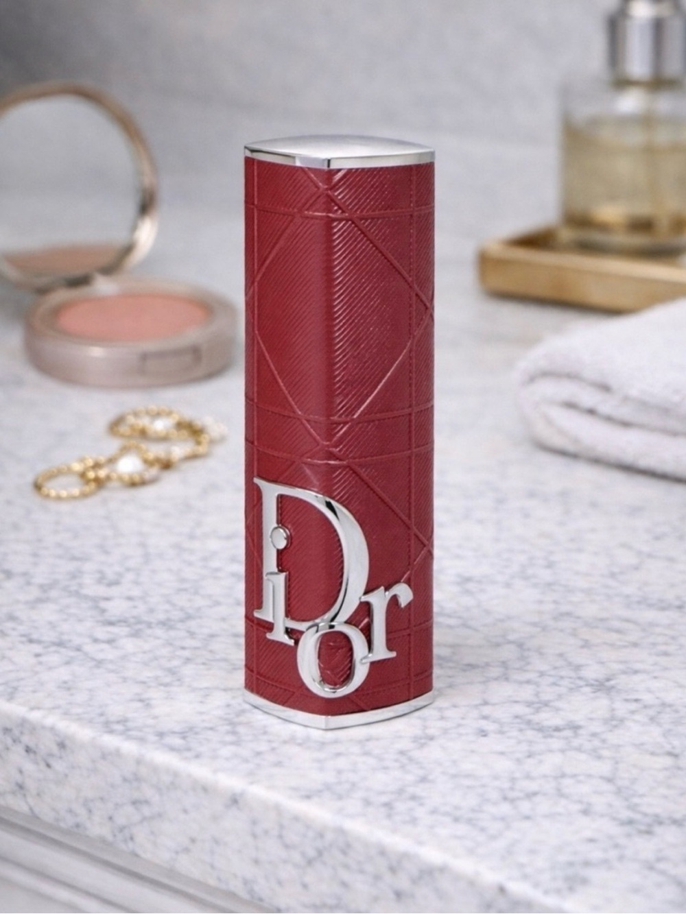 Dior Rouge Red Quilted Lipstick Case- Limited Edition.